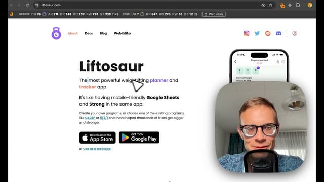 screenshot of Liftosaur